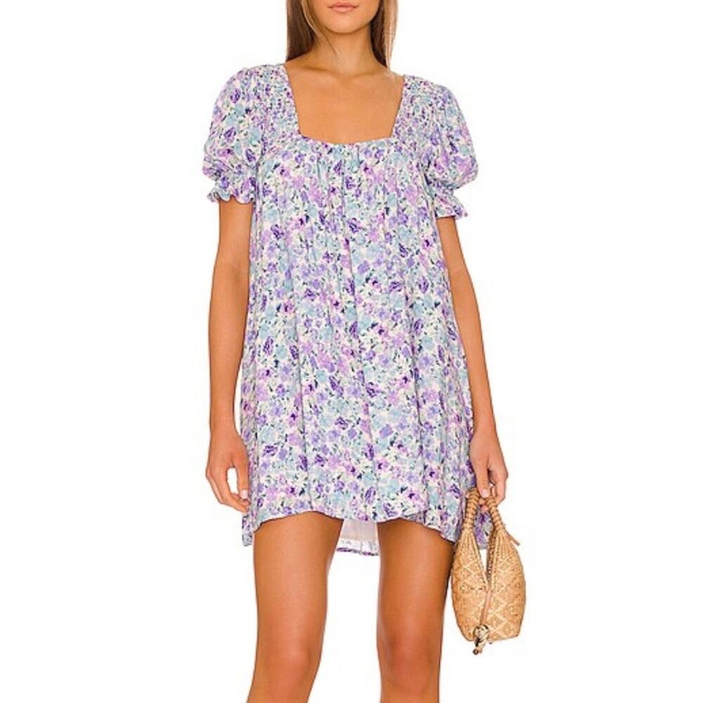 MAJORELLE Lavender Floral Mini Dress